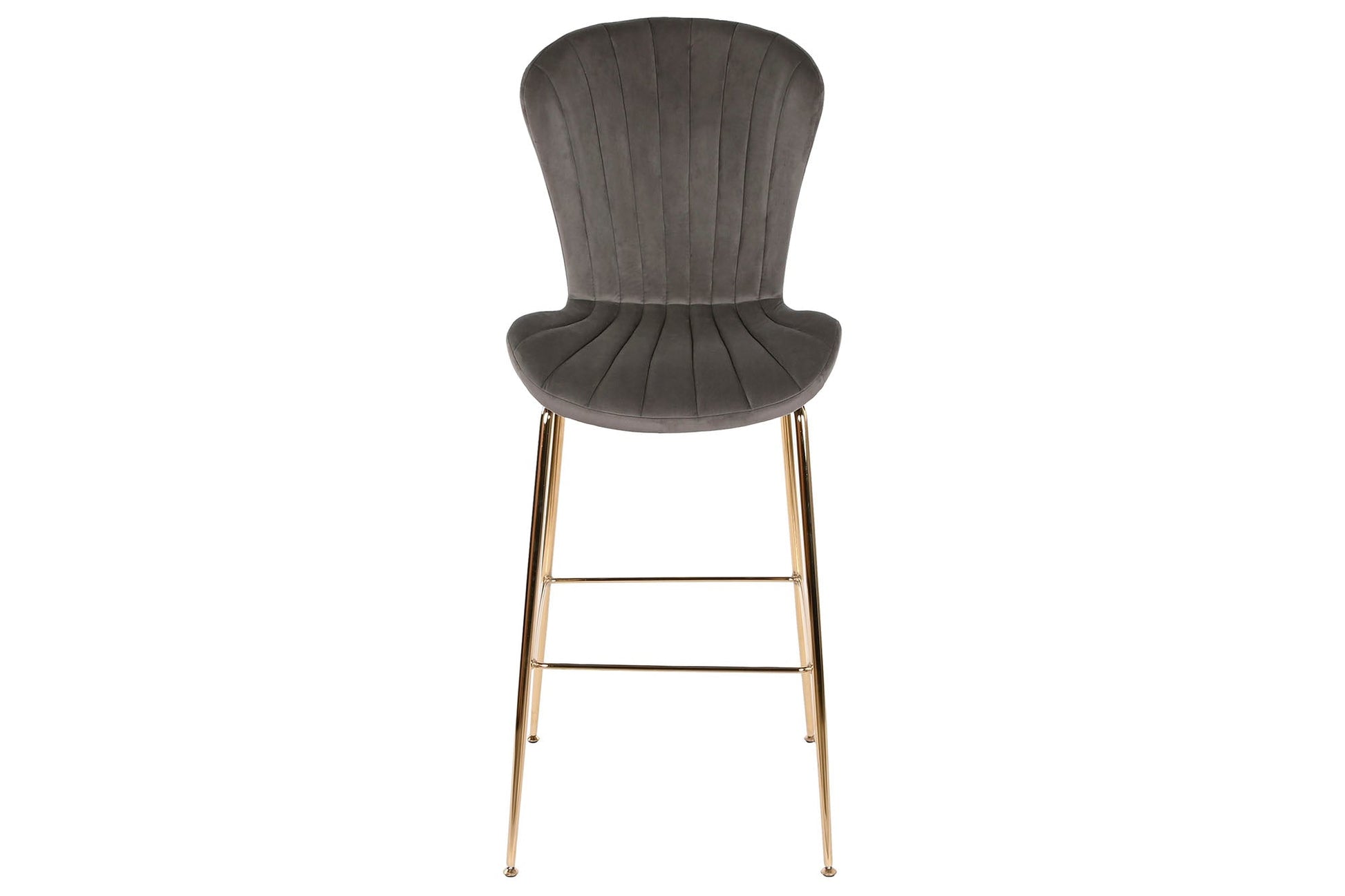 Taburete Poliester Metal 55X53X102 Gris Claro