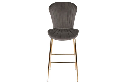 Taburete Poliester Metal 55X53X102 Gris Claro