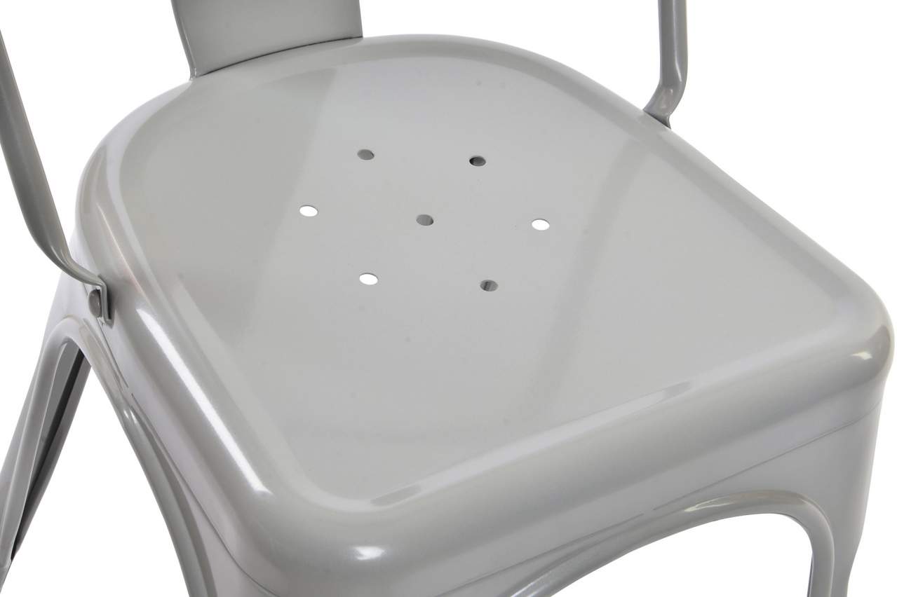 Silla Metal 45X48X86 Apilable Gris