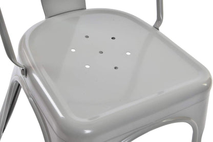 Silla Metal 45X48X86 Apilable Gris