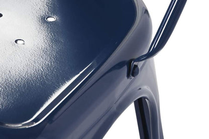 Silla Metal 45X48X86 Apilable Azul