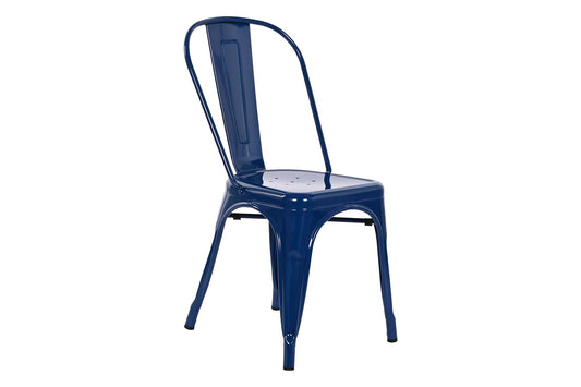 Silla Metal 45X48X86 Apilable Azul