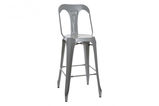 Taburete Metal 44X49X113 Respaldo Gris