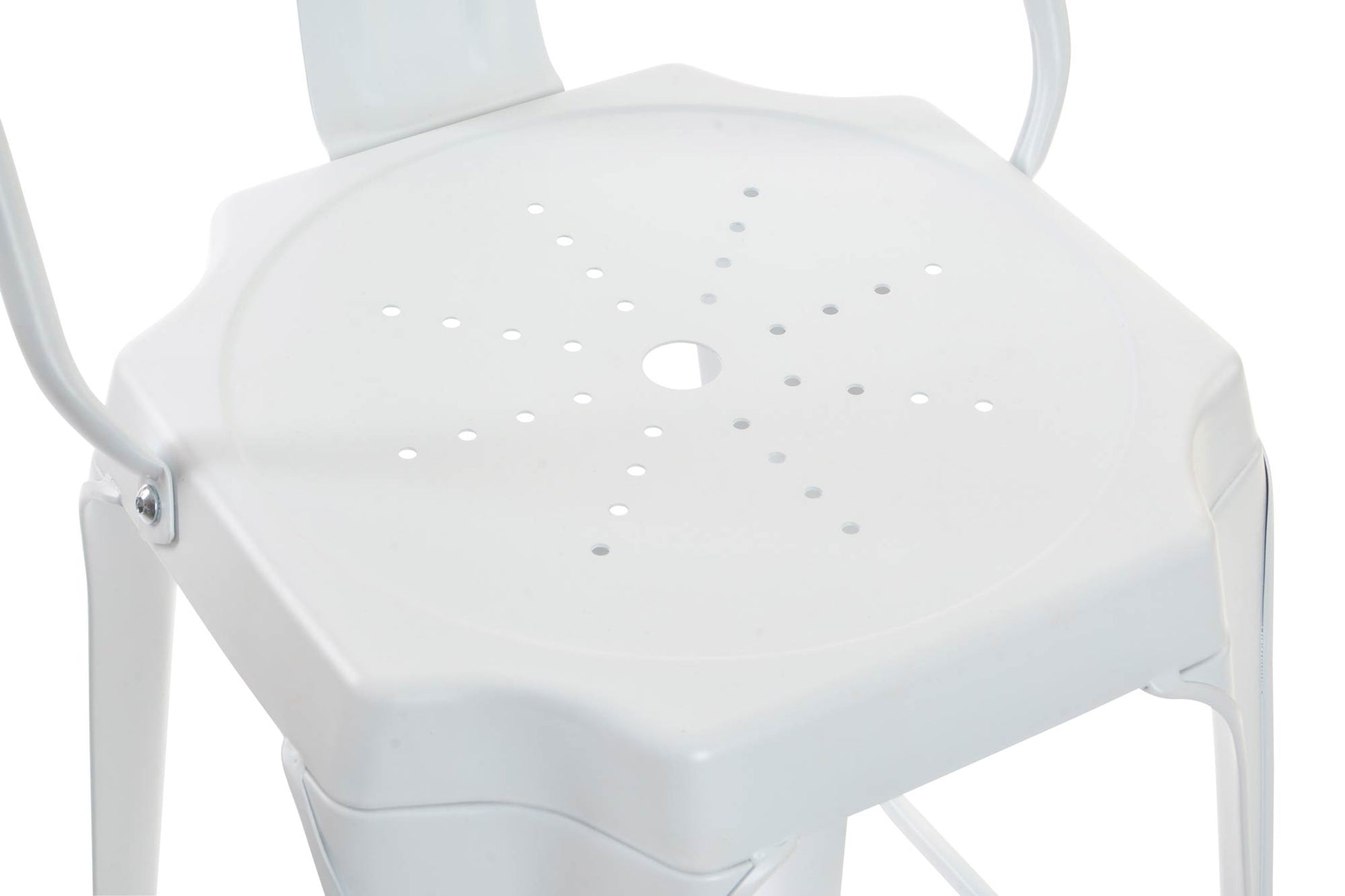 Taburete Metal 44X48X113 Respaldo Blanco