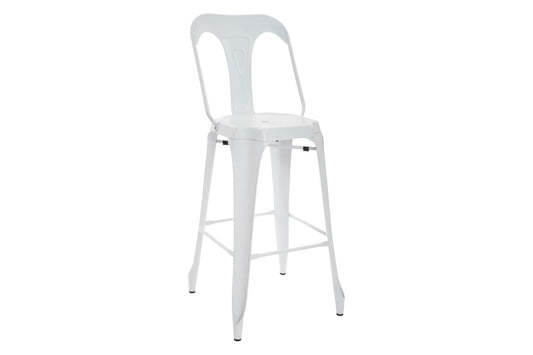 Taburete Metal 44X48X113 Respaldo Blanco