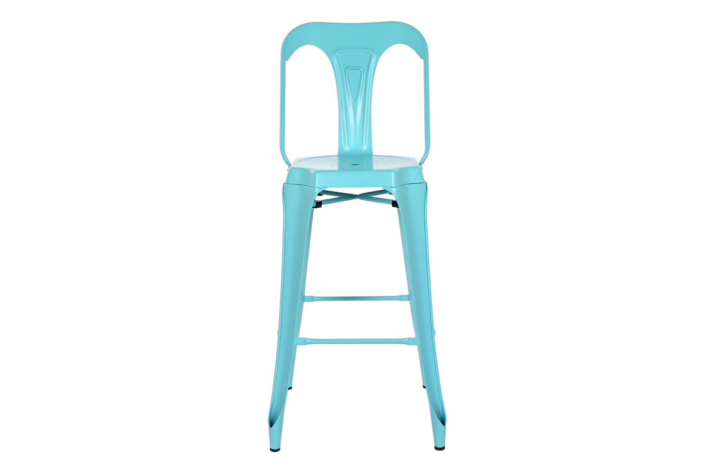 Taburete Metal 44X48X113 Respaldo Azul