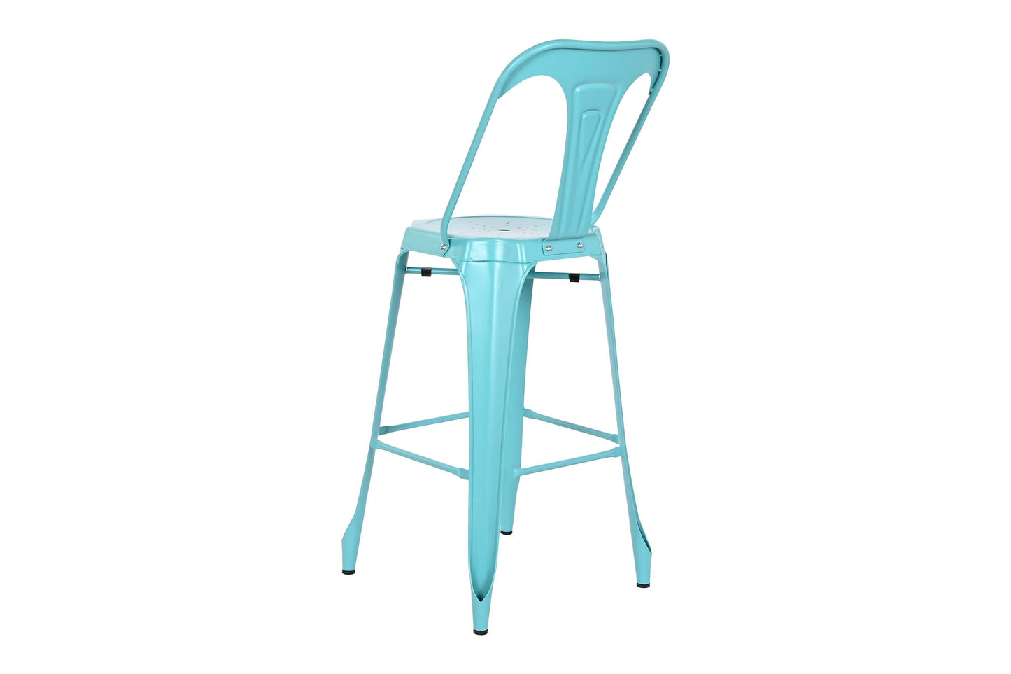 Taburete Metal 44X48X113 Respaldo Azul