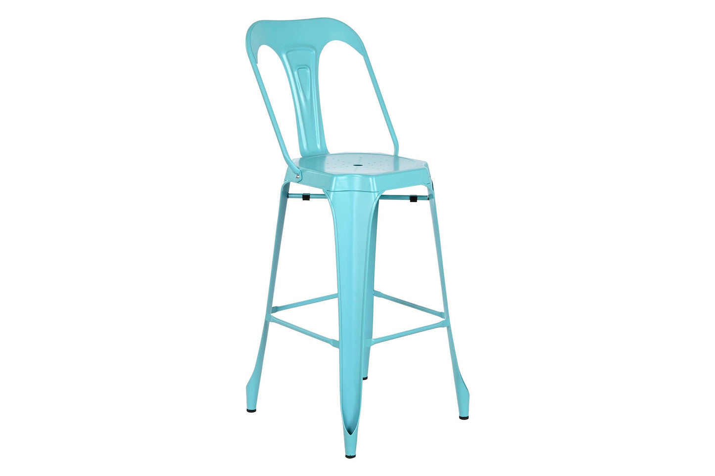 Taburete Metal 44X48X113 Respaldo Azul