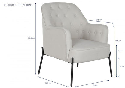 Sillon Poliester Metal 65X73X79_5 Beige