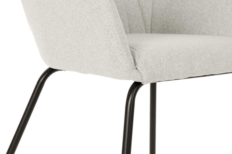 Silla Poliester Metal 59_5X60_5X78 Beige