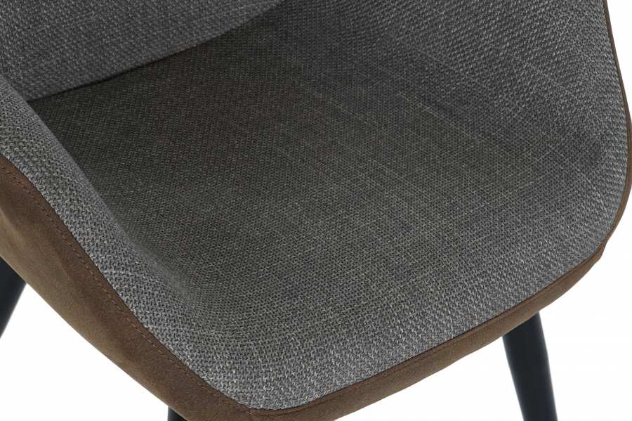 Silla Pu Metal 63X62X84 Marron