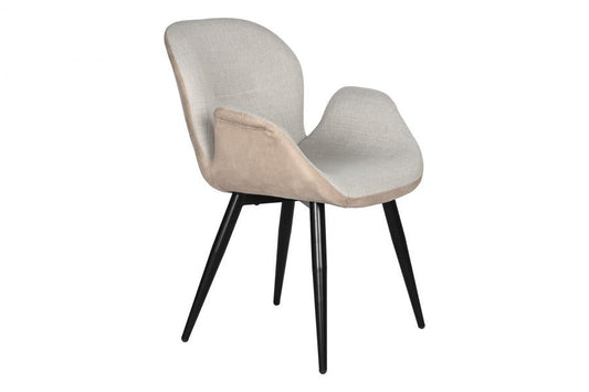 Silla Pu Metal 62X62X83 Beige