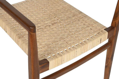 Silla Teca Ratan 58X50X86 Marron