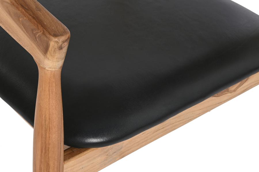 Silla Teca Piel 58X60X75 Negro