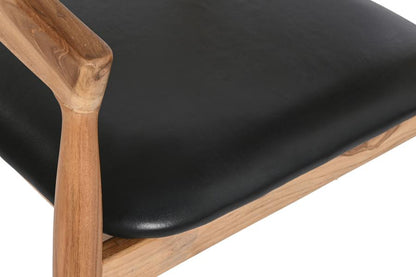 Silla Teca Piel 58X60X75 Negro