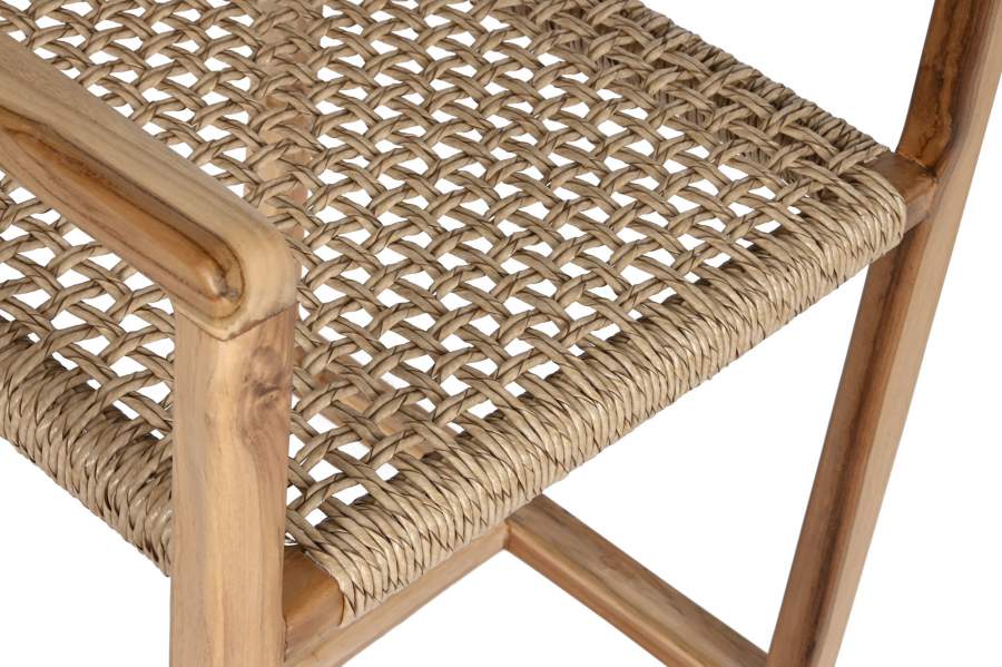 Silla Teca Ratan 54X53X83 Natural
