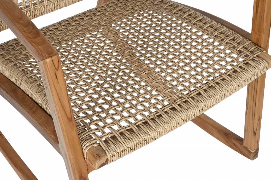 Mecedora Teca Ratan 62X84X85 Natural