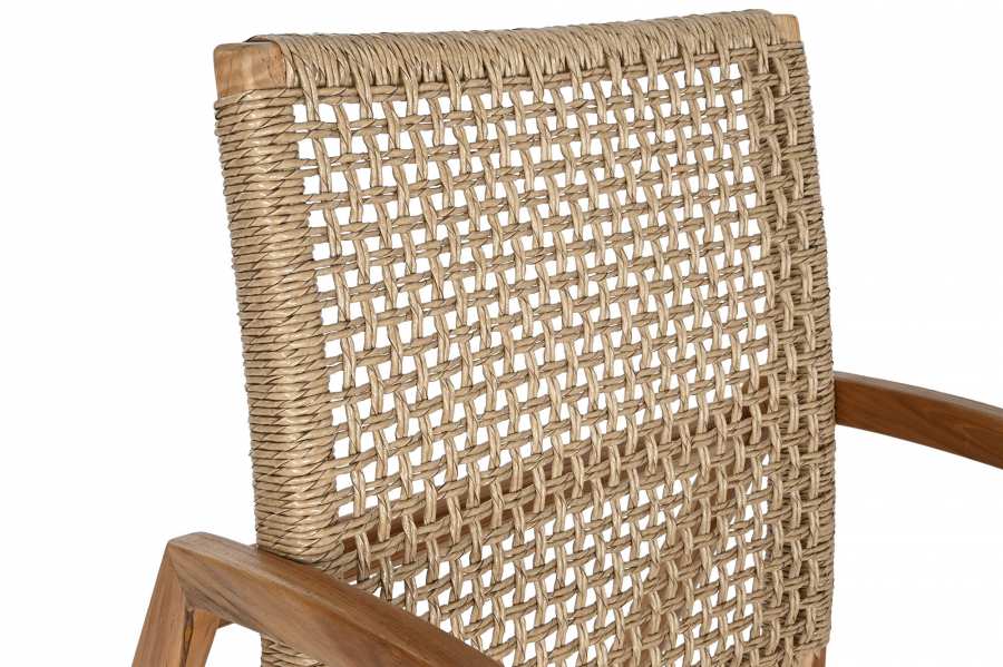 Mecedora Teca Ratan 62X84X85 Natural