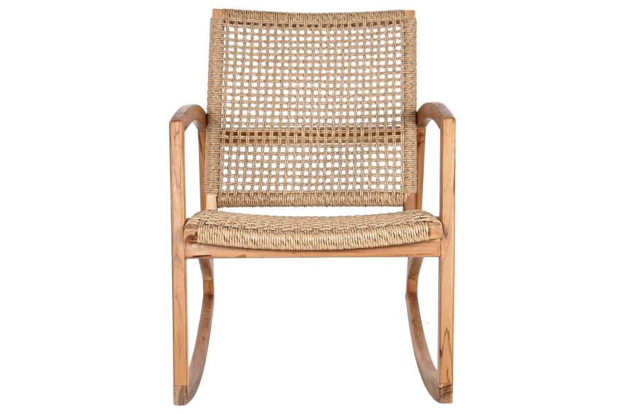 Mecedora Teca Ratan 62X84X85 Natural