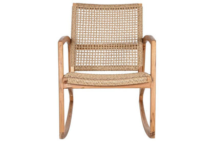 Mecedora Teca Ratan 62X84X85 Natural