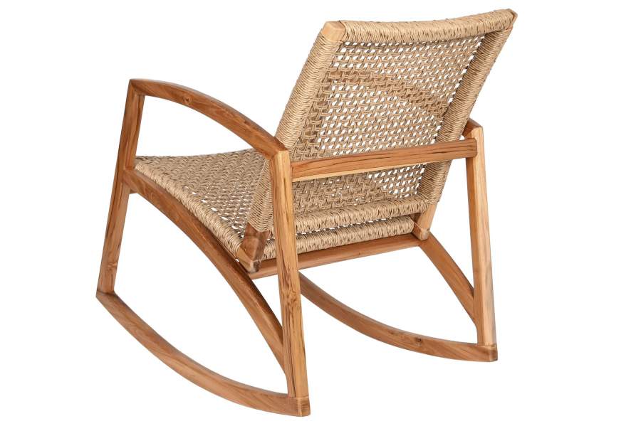 Mecedora Teca Ratan 62X84X85 Natural