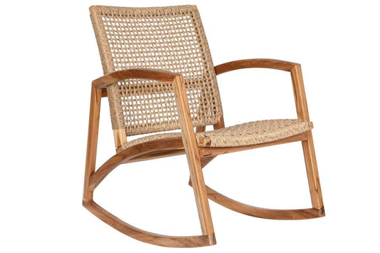 Mecedora Teca Ratan 62X84X85 Natural
