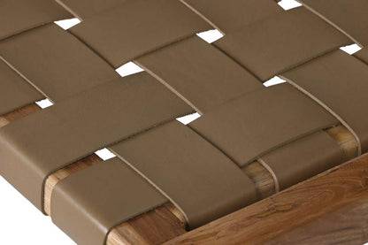 Banco Teca Piel 140X59X89 Beige