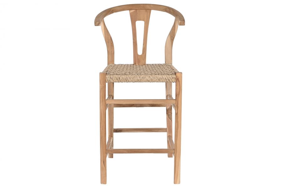 Taburete Teca Fibra 52X55X98 Natural