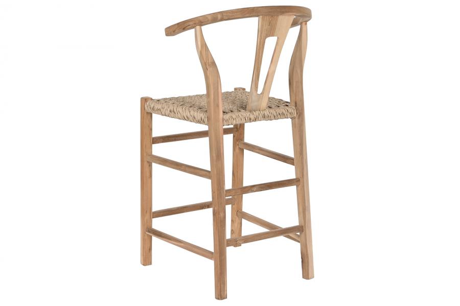 Taburete Teca Fibra 52X55X98 Natural