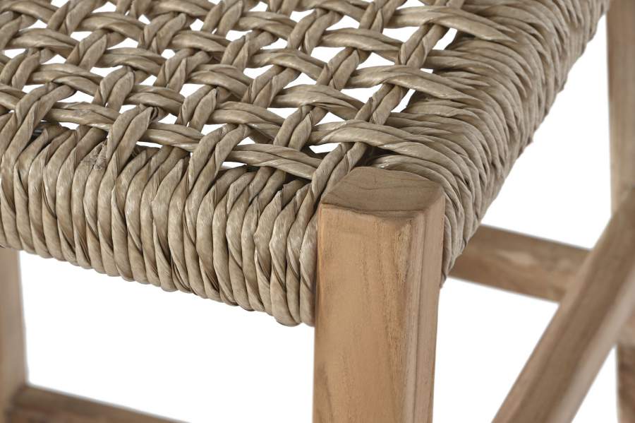 Taburete Teca Fibra 52X55X98 Natural