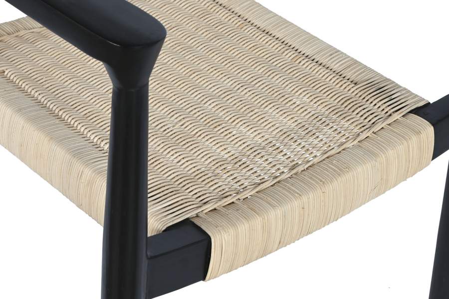 Silla Teca Ratan 59X55X81 Negro