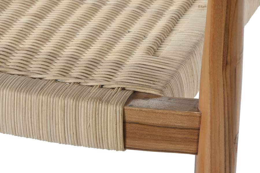 Silla Teca Ratan 59X55X78 Marron