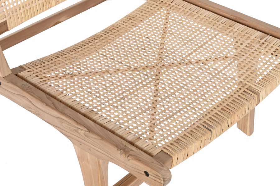 Silla Teca Ratan 65X80X68 Natural