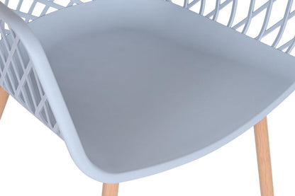 Silla Pp Metal 54X58X85 Azul Celeste