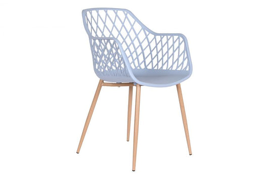 Silla Pp Metal 54X58X85 Azul Celeste
