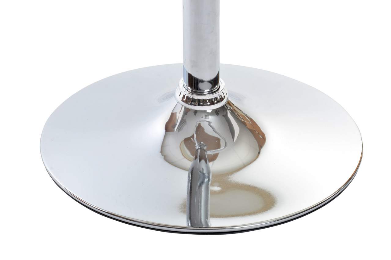 Taburete Pu Nogal 54X53X101_5 Ajustable Cromado