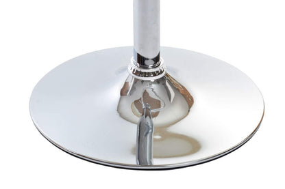 Taburete Pu Nogal 54X53X101_5 Ajustable Cromado