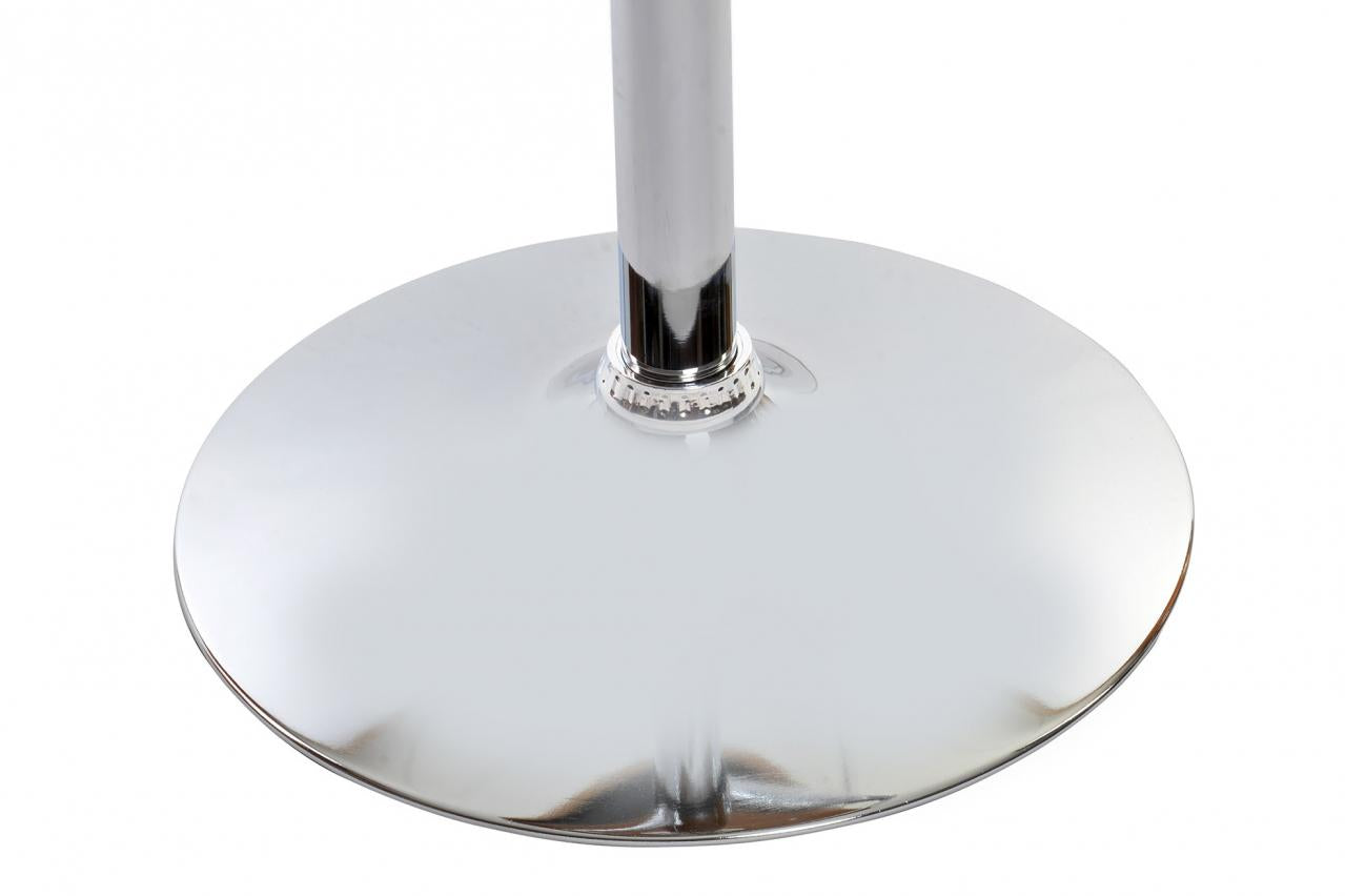 Taburete Pu Nogal 54X53X101_5 Ajustable Cromado