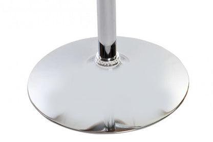 Taburete Pu Nogal 54X53X101_5 Ajustable Cromado