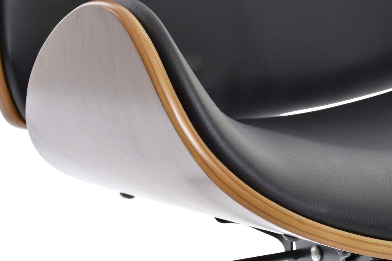 Silla Pu Nogal 52X58_5X98 Ajustable Cromado Negro