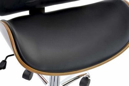 Silla Pu Nogal 52X58_5X98 Ajustable Cromado Negro
