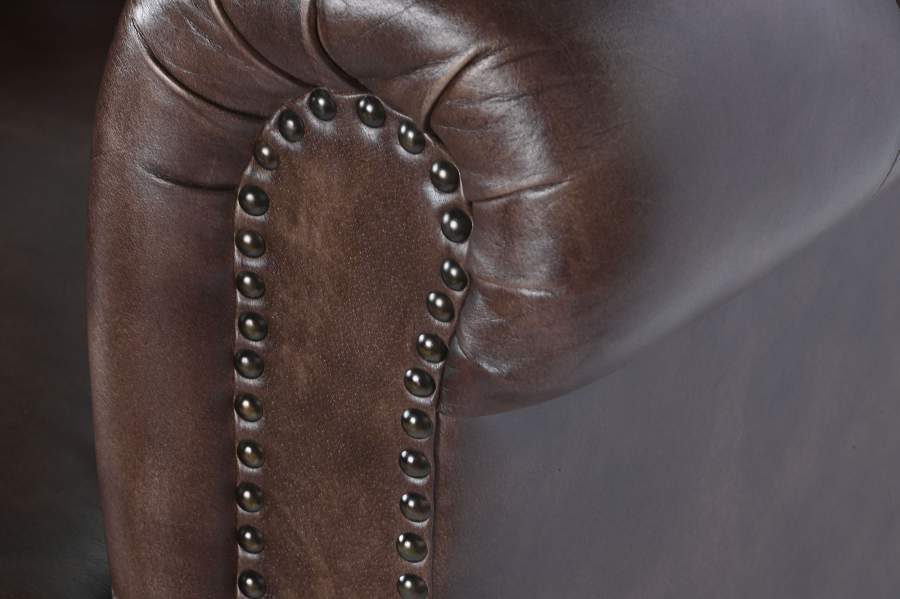 Sillon Piel 84X77X79 Chester Marron Oscuro
