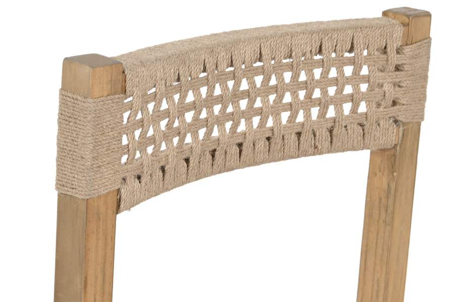 Silla Pino Yute 45X45X82 Natural Marron Claro