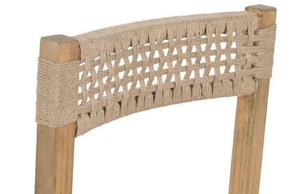 Silla Pino Yute 45X45X82 Natural Marron Claro