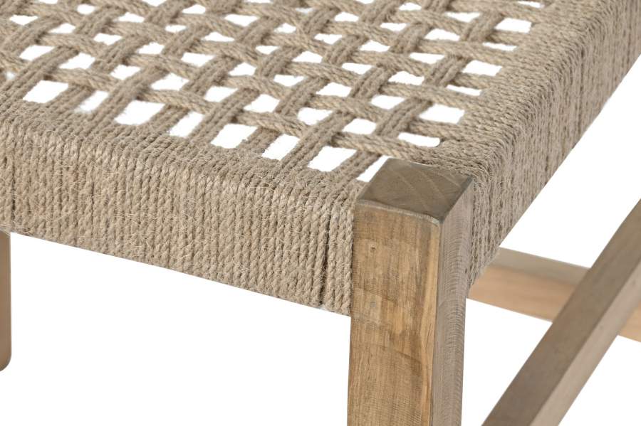 Silla Pino Yute 45X45X82 Natural Marron Claro
