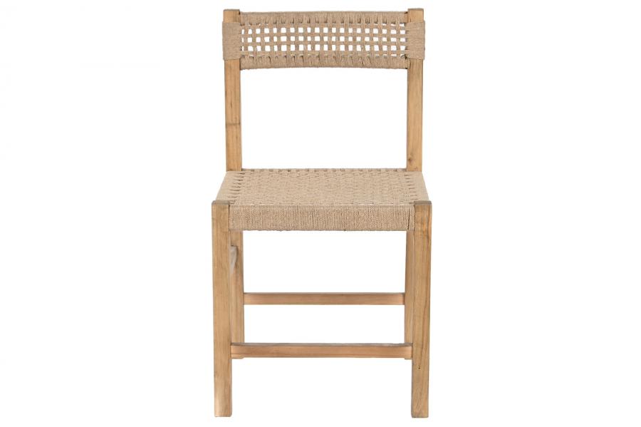 Silla Pino Yute 45X45X82 Natural Marron Claro