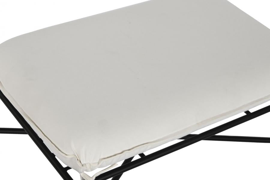 Reposapies Metal Poliester 70X45X43 Negro