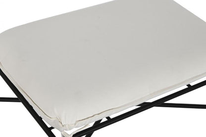 Reposapies Metal Poliester 70X45X43 Negro