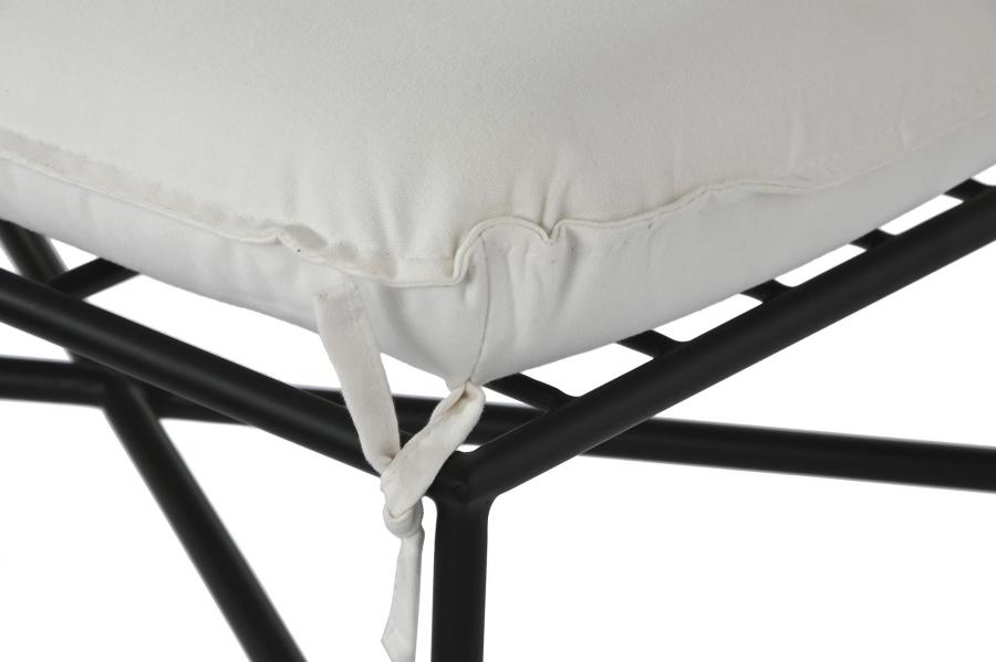 Reposapies Metal Poliester 70X45X43 Negro