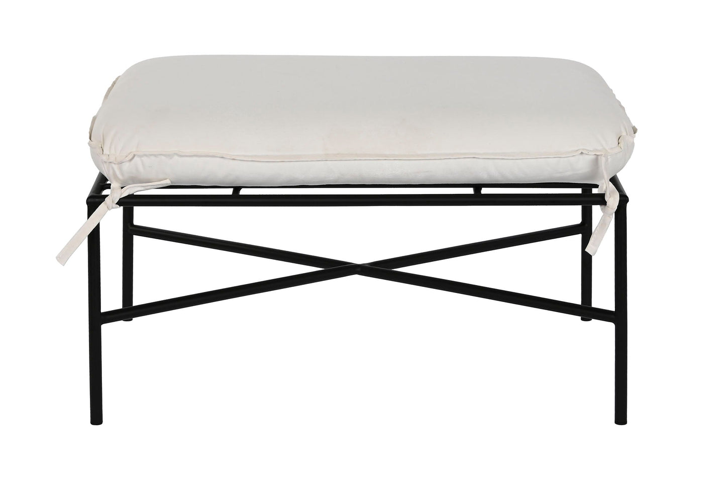 Reposapies Metal Poliester 70X45X43 Negro